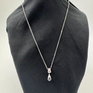 Laila Rowe Crystal Teardrop Necklace Adjustable 6" - 9"